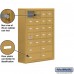Salsbury Cell Phone Storage Locker - with Front Access Panel - 7 Door High Unit (8 Inch Deep Compartments) - 20 A Doors (19 usable) and 4 B Doors - Gold - Surface Mounted - Master Keyed Locks